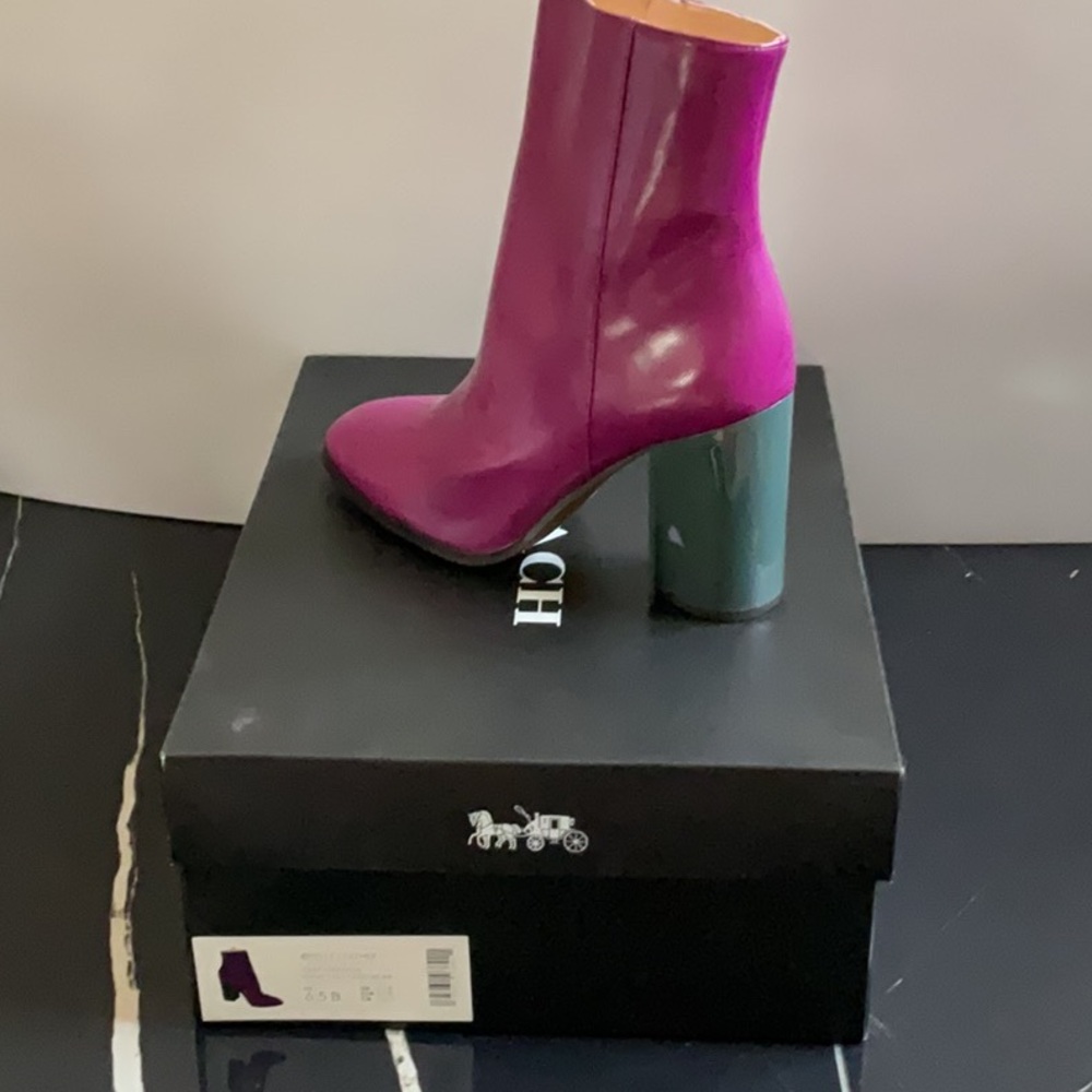 Coach Women's Purple Ankle Boots